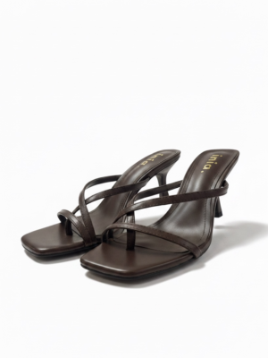 Sandalia Tiras Taconcito Chocolate