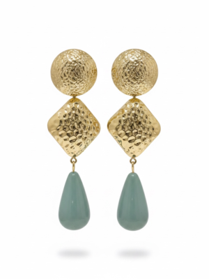 Pendientes de lágrimas verde salvia