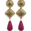 Pendientes lágrimas fucsia