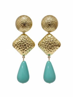 Pendientes de lágrimas turquesa