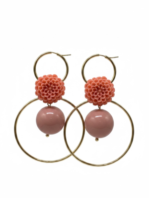 Aros Coral Rosa