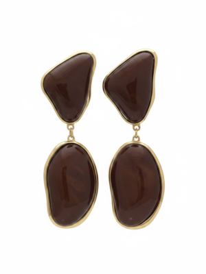 Pendientes Mármol Chocolate