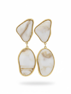 Pendientes Mármol Blanco
