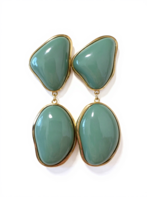 Pendientes Mármol Turquesa