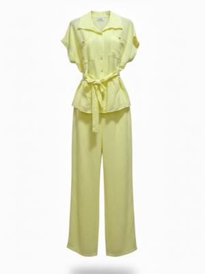 Conjunto Lino Cinturón Amarillo
