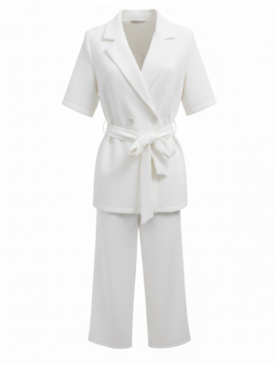 Conjunto Doble Botón Blanco