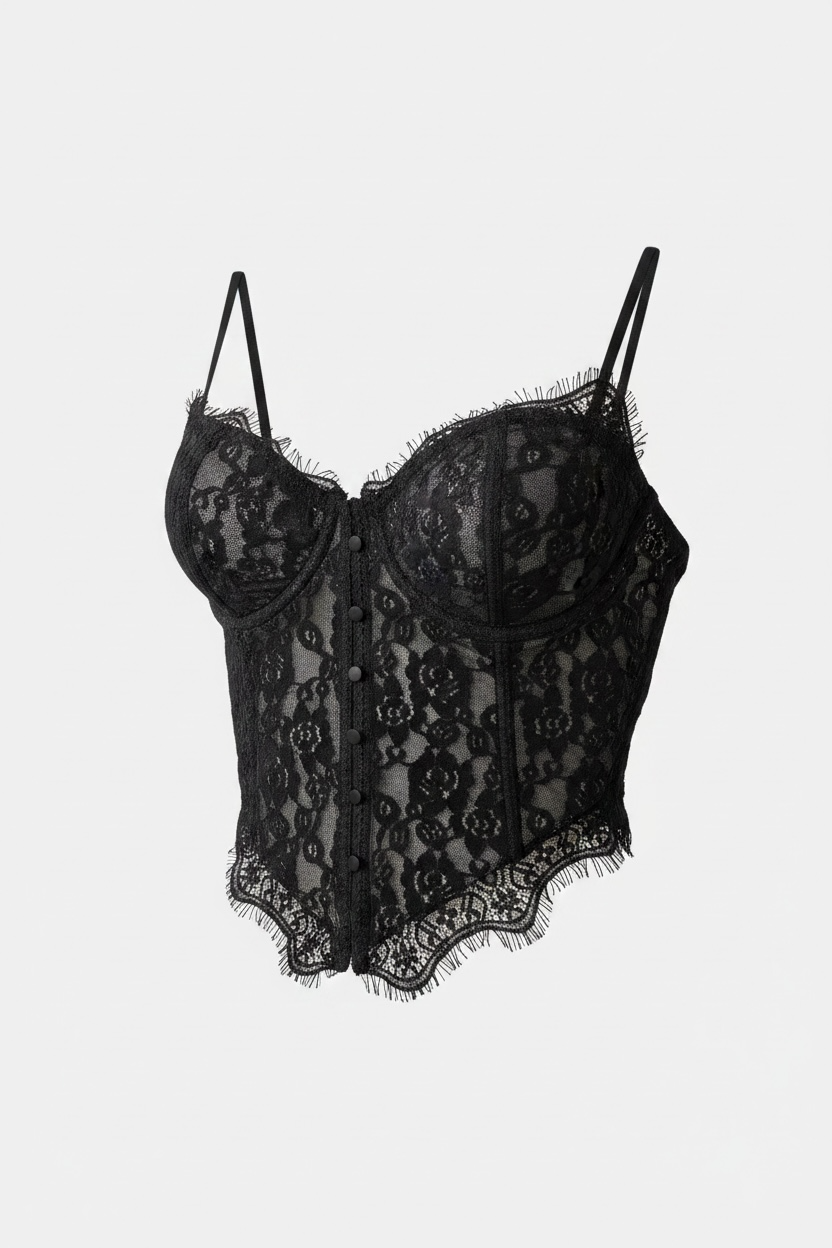 Top Corset Encaje Negro