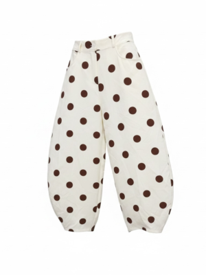 Pantalón ballons Lunares Blanco y Chocolate