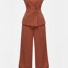 Conjunto Fruncido Teja