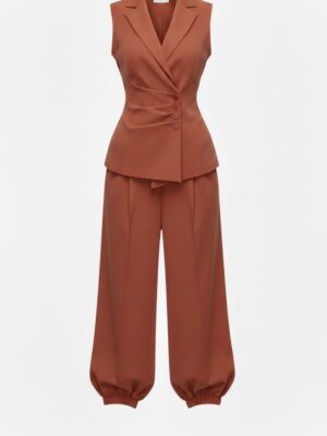 Conjunto Fruncido Teja