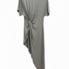 Camiseta Asimétrica Nudo Taupe