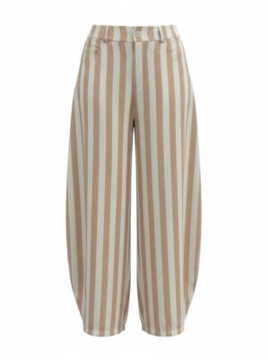 Alternative view of Pantalón Ballons Rayas Beige y Blanco