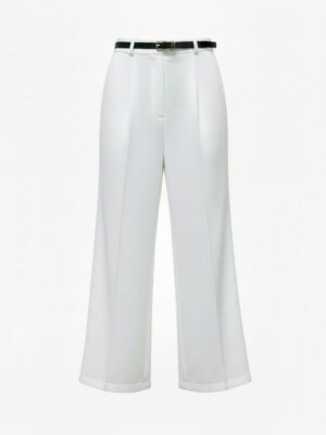 Alternative view of Pantalón Lino Sintético Blanco