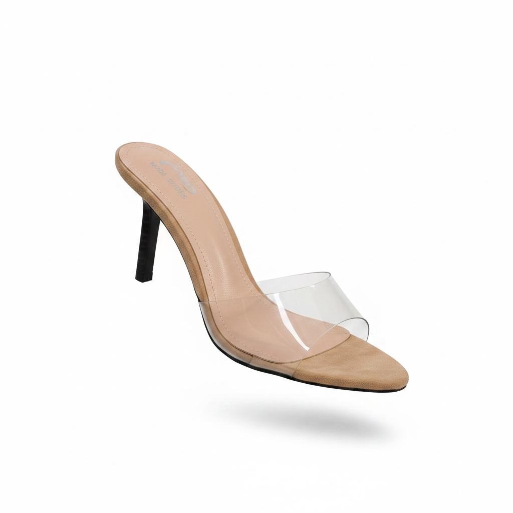 Mules Tacón Transparente