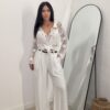 Pantalón Lino Sintético Blanco