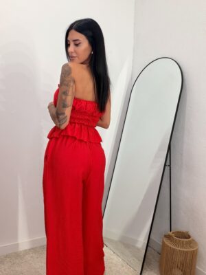 Alternative view of Conjunto Palabra de Honor Fruncido Rojo