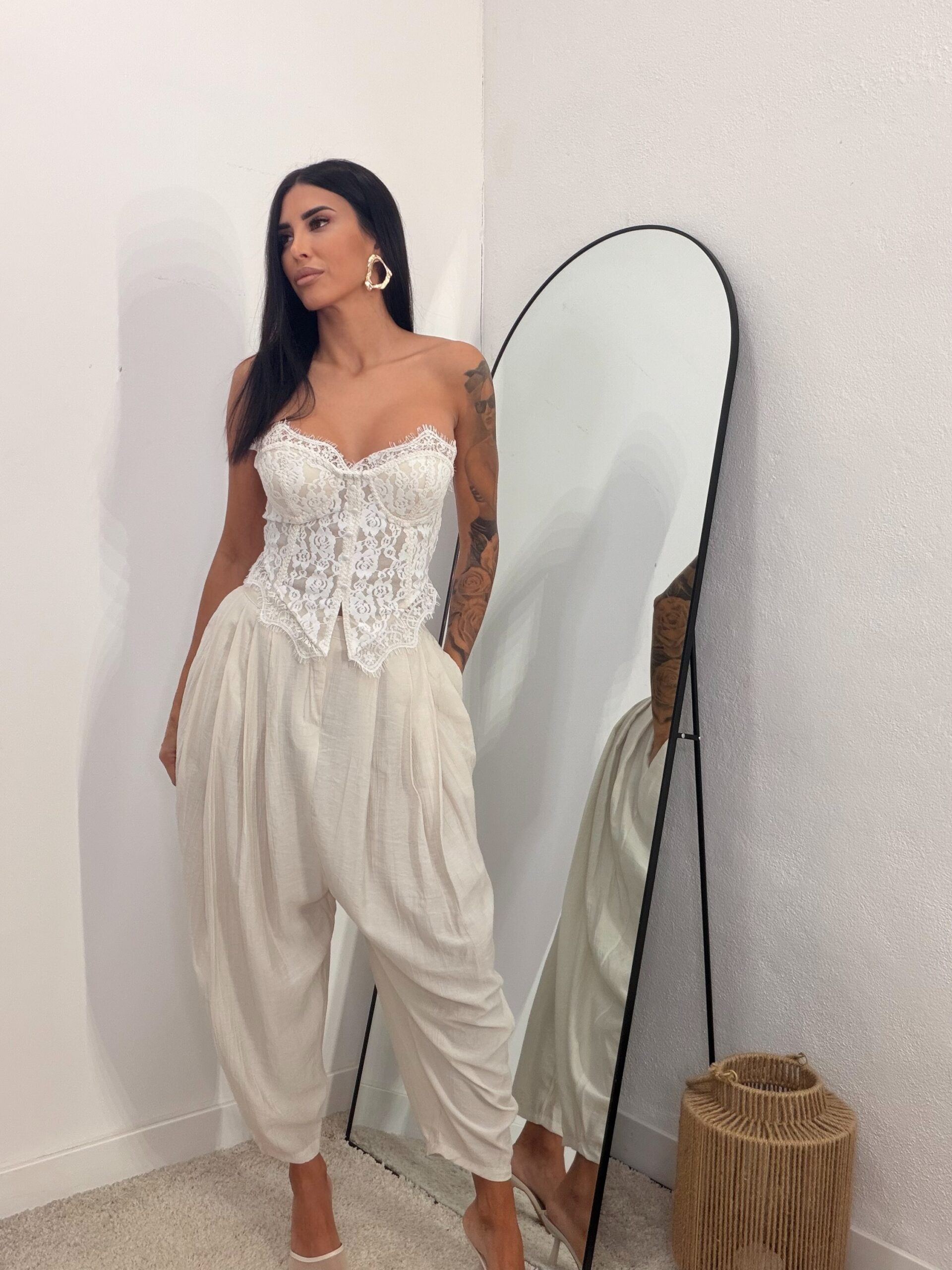 Top Corset Encaje Blanco - Imagen 2