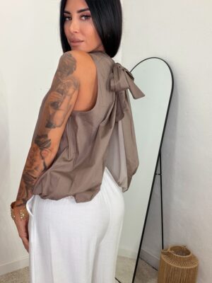 Alternative view of Top Lazo Taupe