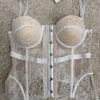 Top Corset Metal Encaje Blanco