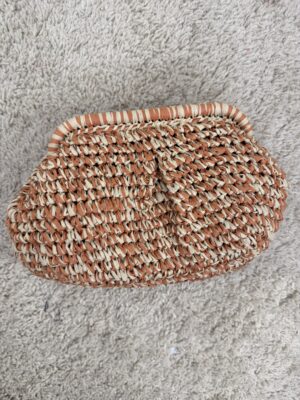 Bolso Rafia Beige y Teja