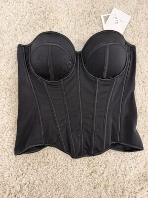 Alternative view of Top Corset Isabel Negro