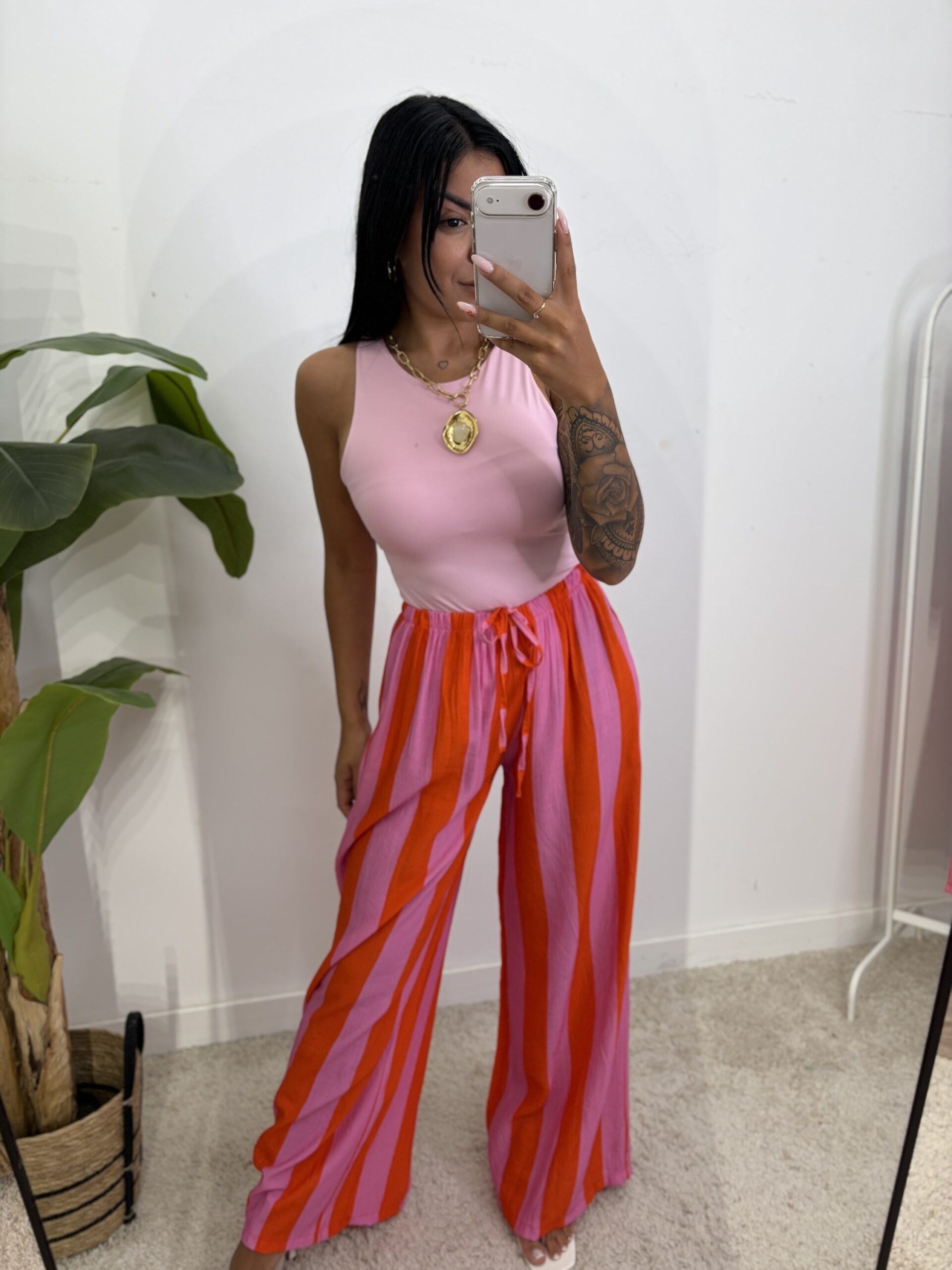 Pantalón Bambula Rayas Elástico