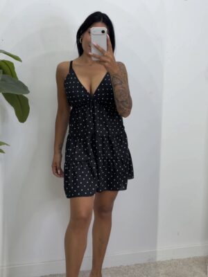 Vestido Corto Lunares