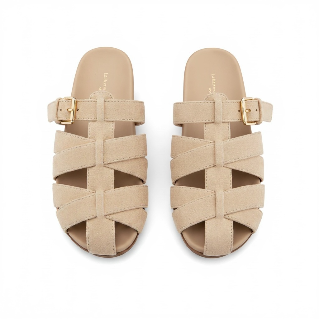 Sandalia Cangrejera Beige