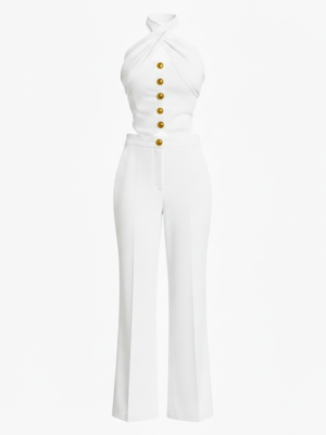 Alternative view of Conjunto Halter Botón Blanco