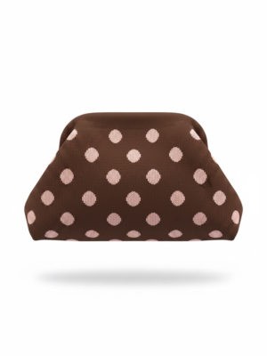 Bolso Lunares Chocolate y Rosa