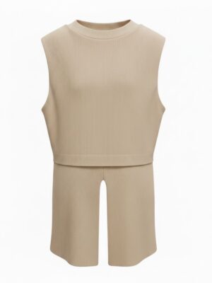 Alternative view of Top Cruzado Beige