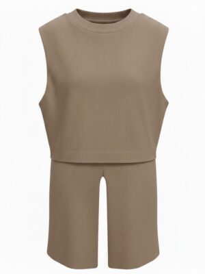Alternative view of Top Cruzado Taupe