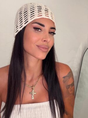 Gorro Crochet Calado Crudo