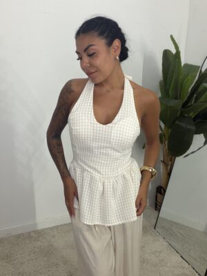 Camiseta Vichy Halter