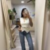 Top Cruzado Beige