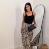 Pantalón Gasa Leopardo Beige
