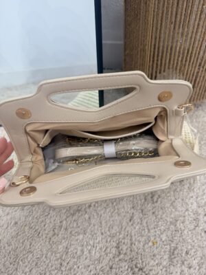 Alternative view of Bolso Rafia Polipiel Beige