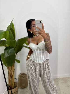 Top Corset Balconette Blanco