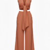 Conjunto Chaleco Nudo Teja