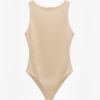 Body Licra Manga Sisa Beige