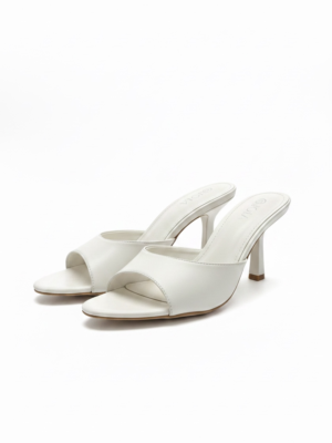 Mules Tacón Blancas