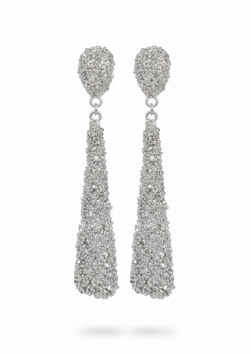 Pendientes Glam Plateado
