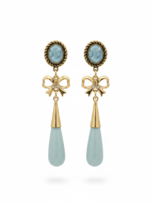 Pendientes Triana Verde Agua Pastel
