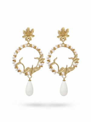 Pendientes Reina Flamenca Blanco
