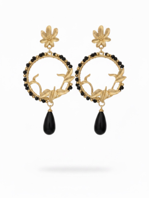 Pendientes Reina Flamenca Negro