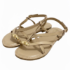 Sandalia Detall Dorado Beige