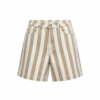 Bermudas Rayas Taupe y Blanca