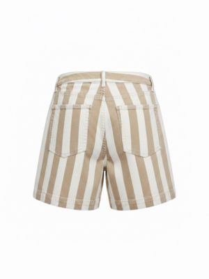 Alternative view of Bermudas Rayas Taupe y Blanca