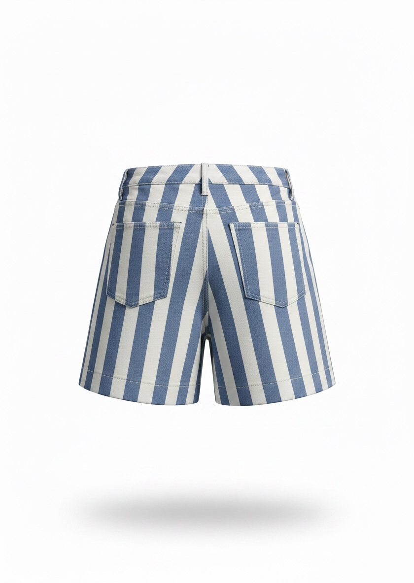 Bermudas Rayas Azul y Blanco - Imagen 2