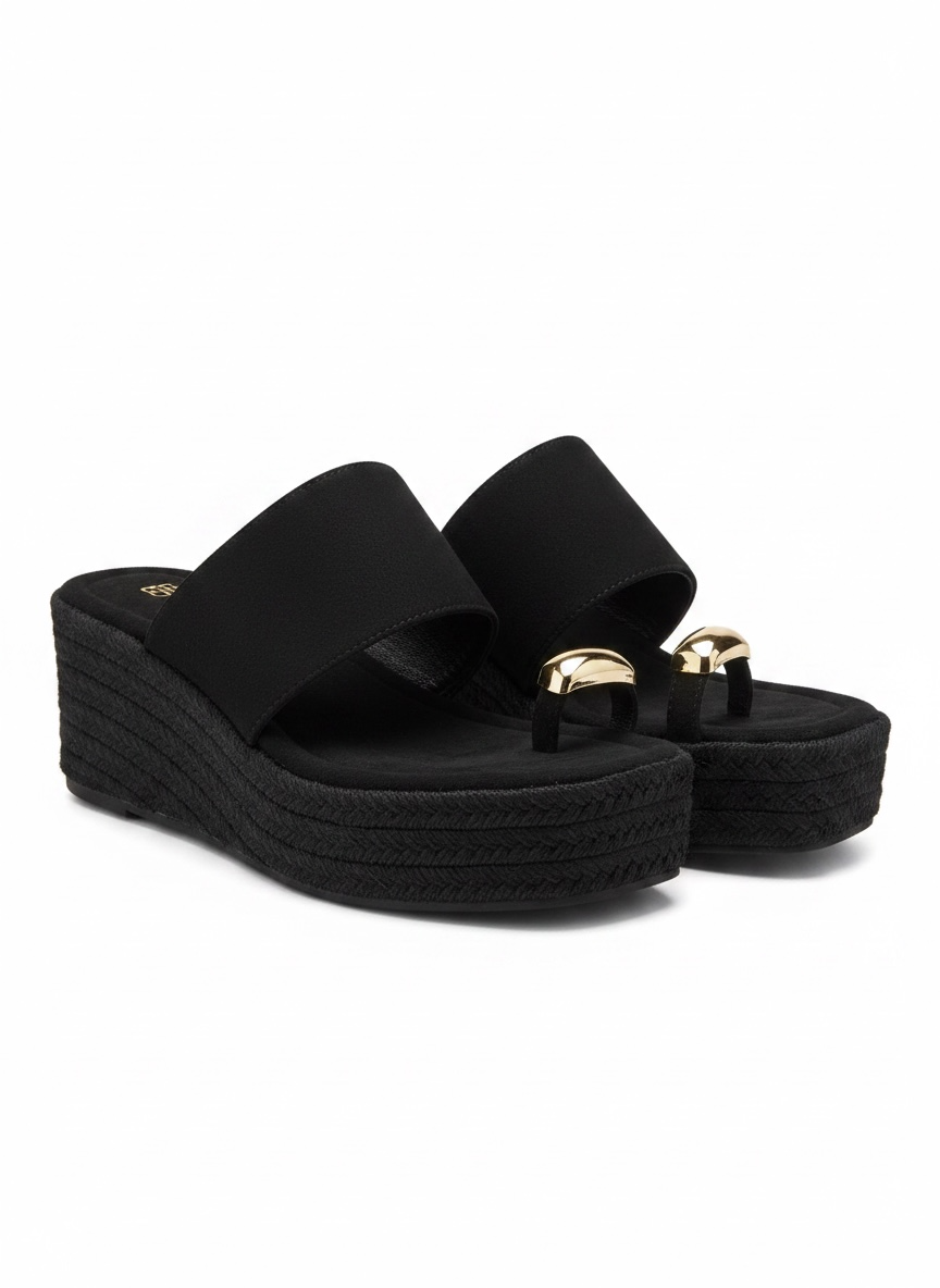Cuña Bajas Negras Detall Dorado